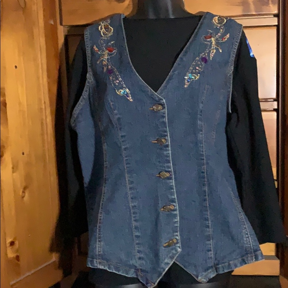 Denim 24/7 Denim vest Embroidered
